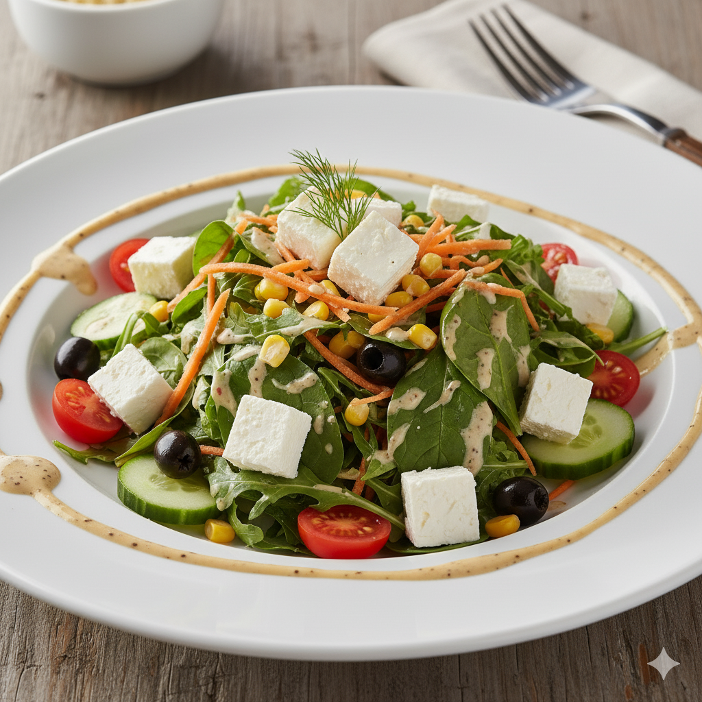 Beyaz Peynirli Akdeniz Salatası