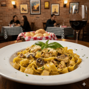 Körili Tavuklu Fettuccine