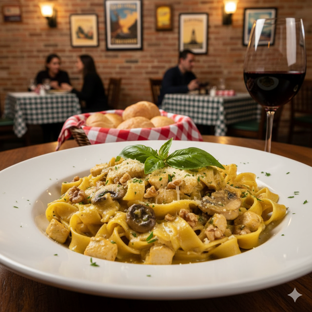 Körili Tavuklu Fettuccine